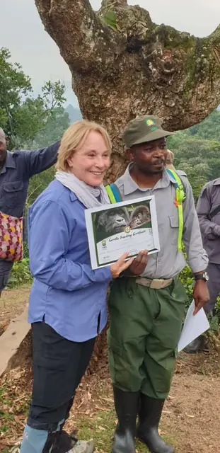 A trekking guest after an unforgettable encounter