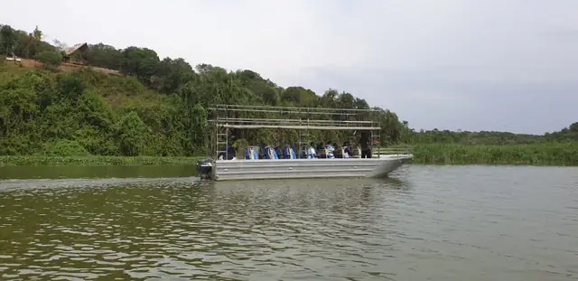 Cruising through a beautiful waterway
